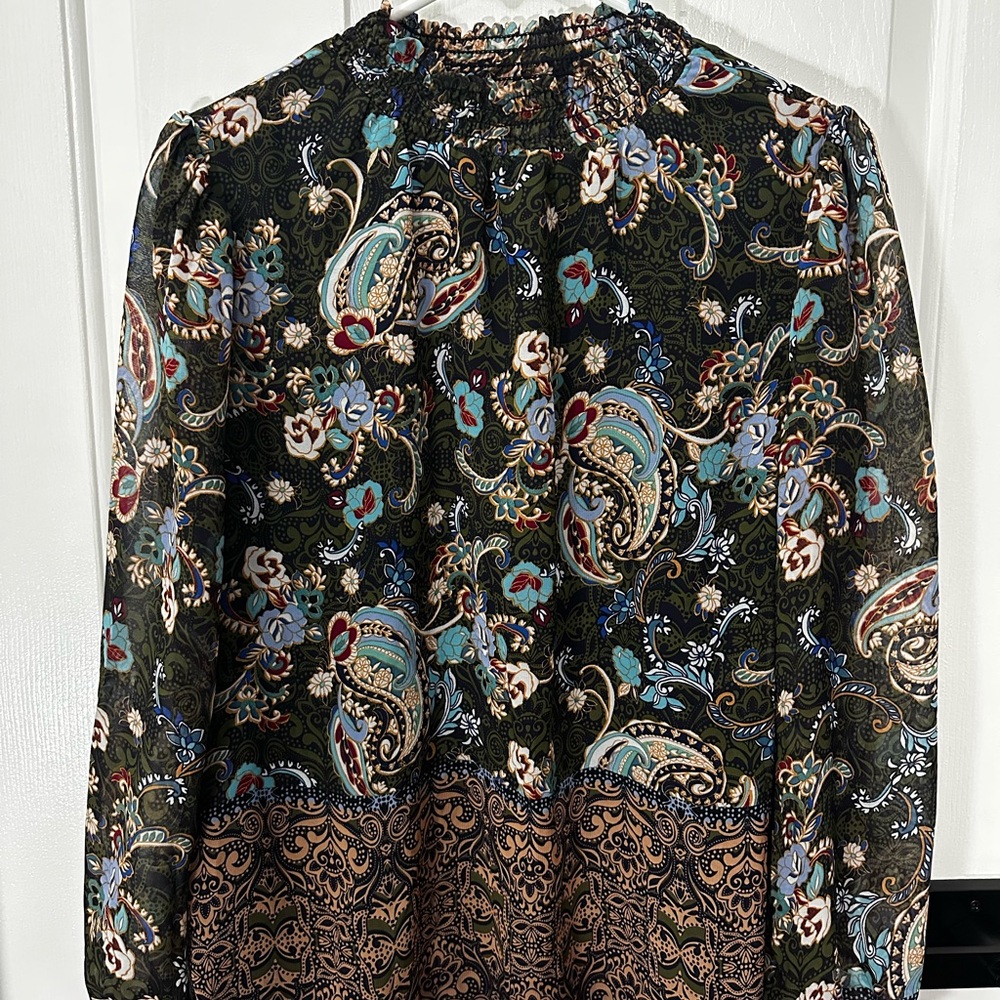 Fig and Flower Vibrant Paisley Blouse